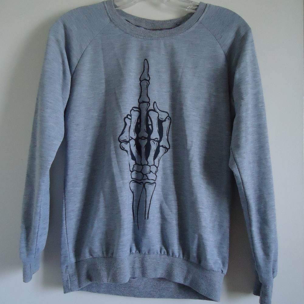 Skeleton Middle Finger Shirt